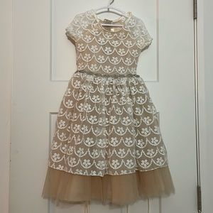 Petite Adele Lace Flower Girl dress with rhinestone belt (size 1-2)